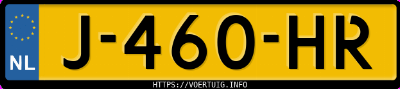 Kenteken afbeelding van J460HR, witte Kia Niro E-Niro 64 Kwh