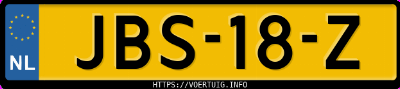 Kenteken afbeelding van JBS18Z, groene Kia Sportage 1.6 T-Gdi Hybrid