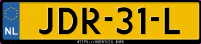 Kenteken afbeelding van JDR31L, blauwe Kia EV6 Long Range Rwd