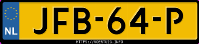 Kenteken afbeelding van JFB64P, grijze Kia EV4