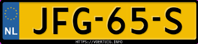 Kenteken afbeelding van JFG65S, witte Kia Niro 1.6 Hev Kenteken afbeelding van JFG65S, witte Kia Niro 1.6 Hev