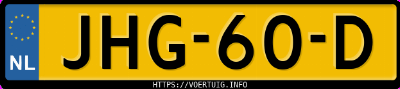 Kenteken afbeelding van JHG60D, zwarte Kia Niro 1.6 Hev