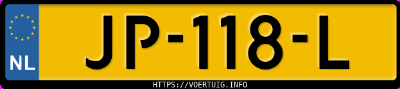 Kenteken afbeelding van JP118L, witte Kia Rio
