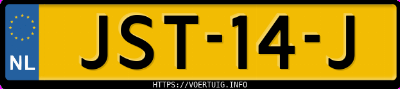 Kenteken afbeelding van JST14J, grijze Kia EV5
