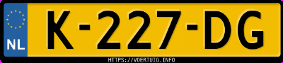 Kenteken afbeelding van K227DG, zwarte Kia Niro Ev 64.8 Kwh