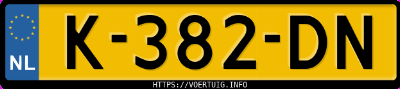 Kenteken afbeelding van K382DN, grijze Kia Niro E-Niro 64 Kwh