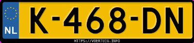 Kenteken afbeelding van K468DN, blauwe Kia Niro E-Niro 64 Kwh