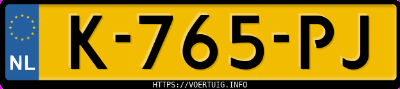 Kenteken afbeelding van K765PJ, rode Kia Stonic 1.4 B Mt