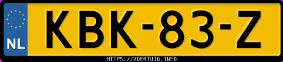 Kenteken afbeelding van KBK83Z, zwarte Kia Ceed Sw 1.6b Phev