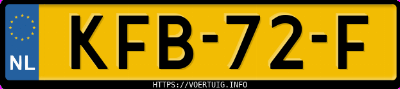 Kenteken afbeelding van KFB72F, groene Kia EV3 Long Range