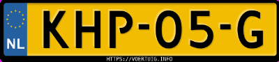 Kenteken afbeelding van KHP05G, grijze Kia K4