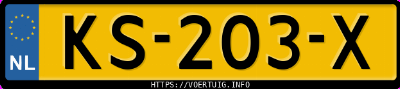 Kenteken afbeelding van KS203X, rode Kia Rio Iv 1.2 Fl Isg