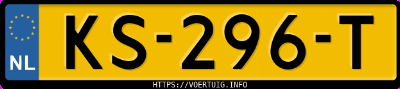 Kenteken afbeelding van KS296T, grijze Kia Niro 1.6 Hybrid