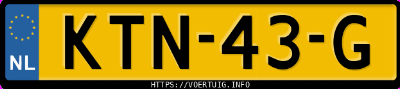Kenteken afbeelding van KTN43G, grijze Kia Ceed Sw 1.0 Mhev