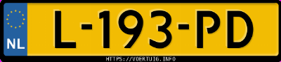 Kenteken afbeelding van L193PD, witte Kia Picanto