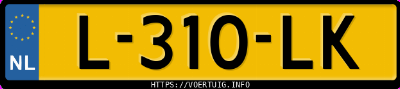 Kenteken afbeelding van L310LK, blauwe Kia Stonic 1.0 Mhev
