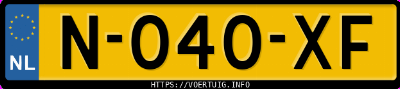 Kenteken afbeelding van N040XF, blauwe Kia Niro 1.6 Hybrid