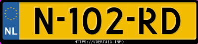 Kenteken afbeelding van N102RD, zwarte Kia Niro 1.6 Hybrid