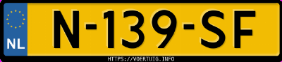 Kenteken afbeelding van N139SF, grijze Kia EV6 Standard Range Rwd