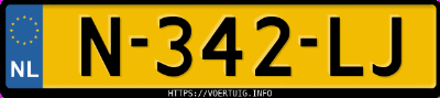 Kenteken afbeelding van N342LJ, zwarte Kia Niro Ev 64.8 Kwh