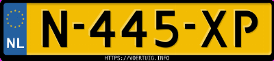 Kenteken afbeelding van N445XP, blauwe Kia Niro 1.6 Hybrid