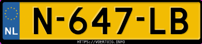 Kenteken afbeelding van N647LB, rode Kia Niro 1.6 Hybrid