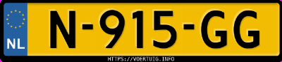 Kenteken afbeelding van N915GG, rode Kia EV6 Long Range Rwd