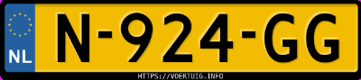 Kenteken afbeelding van N924GG, blauwe Kia EV6 Long Range Rwd