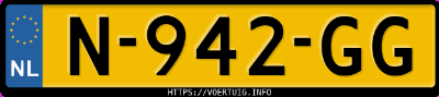 Kenteken afbeelding van N942GG, zwarte Kia EV6 Long Range Rwd