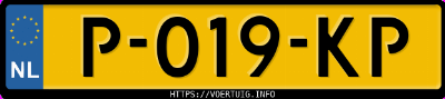 Kenteken afbeelding van P019KP, grijze Kia Ceed Sw 1.0 Tgdi