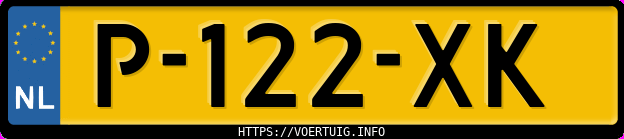 Kenteken afbeelding van P122XK, witte Kia EV6 Long Range Awd