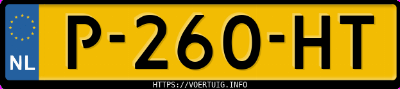 Kenteken afbeelding van P260HT, rode Kia Niro 1.6 Phev