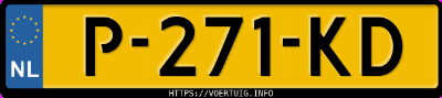 Kenteken afbeelding van P271KD, zwarte Kia EV6 Long Range Rwd