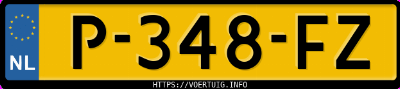 Kenteken afbeelding van P348FZ, grijze Kia EV6 Long Range Rwd