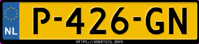 Kenteken afbeelding van P426GN, witte Kia Picanto 1.0 Tgdi