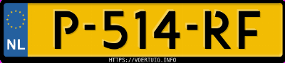Kenteken afbeelding van P514RF, rode Kia EV6 Long Range Awd