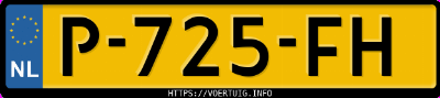 Kenteken afbeelding van P725FH, grijze Kia EV6 Long Range Rwd