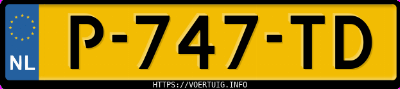 Kenteken afbeelding van P747TD, witte Kia Sportage 1.6 Phev