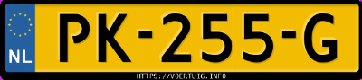 Kenteken afbeelding van PK255G, rode Kia Rio 1.0 T-Gdi Dct