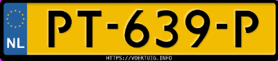 Kenteken afbeelding van PT639P, witte Kia Picanto 1.0 Mt
