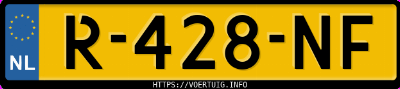 Kenteken afbeelding van R428NF, witte Kia EV6 Long Range Rwd