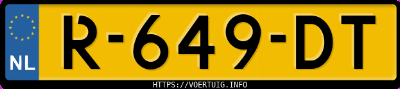 Kenteken afbeelding van R649DT, blauwe Kia EV6 Long Range Rwd