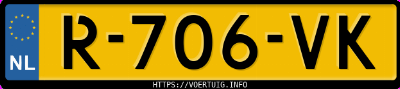Kenteken afbeelding van R706VK, grijze Kia EV6 Standard Range Rwd