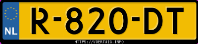 Kenteken afbeelding van R820DT, zwarte Kia Ceed Sw 1.5 Tgdi