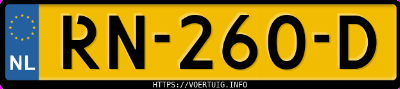Kenteken afbeelding van RN260D, zwarte Kia Rio V 1.0 T-Gdi