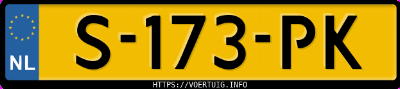 Kenteken afbeelding van S173PK, witte Kia Stonic