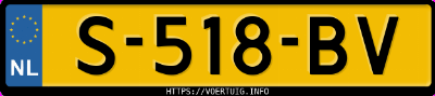 Kenteken afbeelding van S518BV, zwarte Kia Ceed Sw 1.0 Mhev