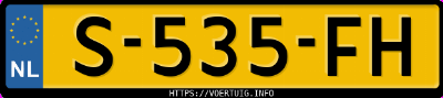 Kenteken afbeelding van S535FH, grijze Kia Niro 1.6 Hev