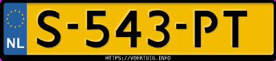 Kenteken afbeelding van S543PT, zwarte Kia Sportage