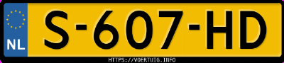 Kenteken afbeelding van S607HD, witte Kia Niro E-Niro 64 Kwh